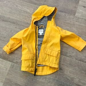 Cat & Jack Yellow Raincoat with Striped Lining